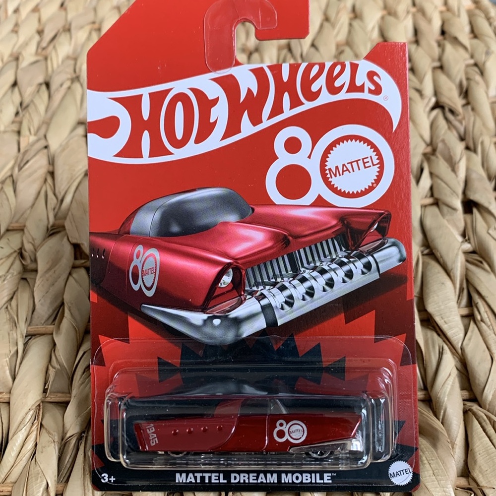 80 Anniversary Mattel Dream Mobile Hot Wheels Red Diecast Car Hotwheels New 2025